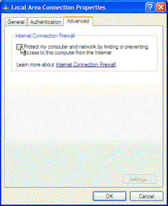 Enable Internet Connection Firewall